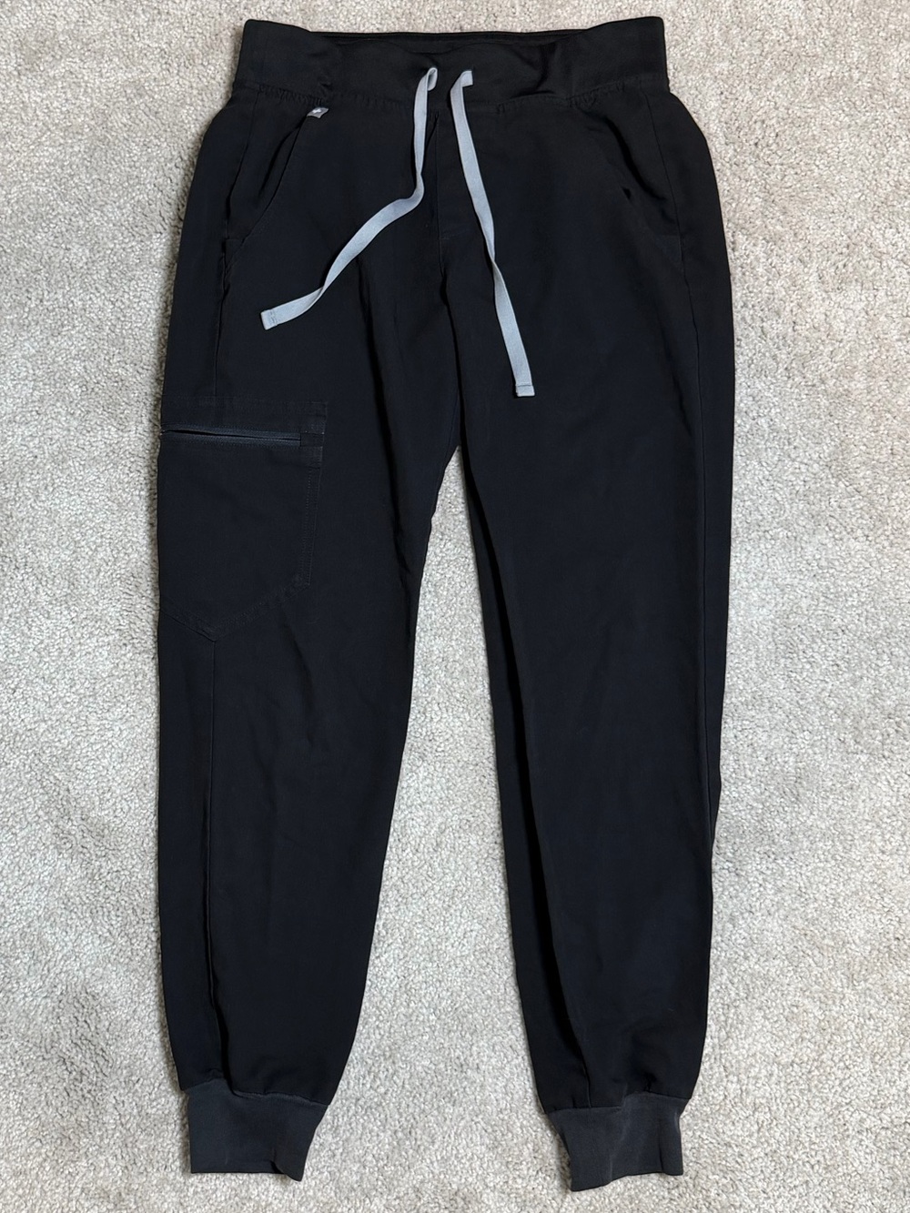 FIGS Black Technical Collection Jogger Scrub Pants XS Petite W18SW2005P